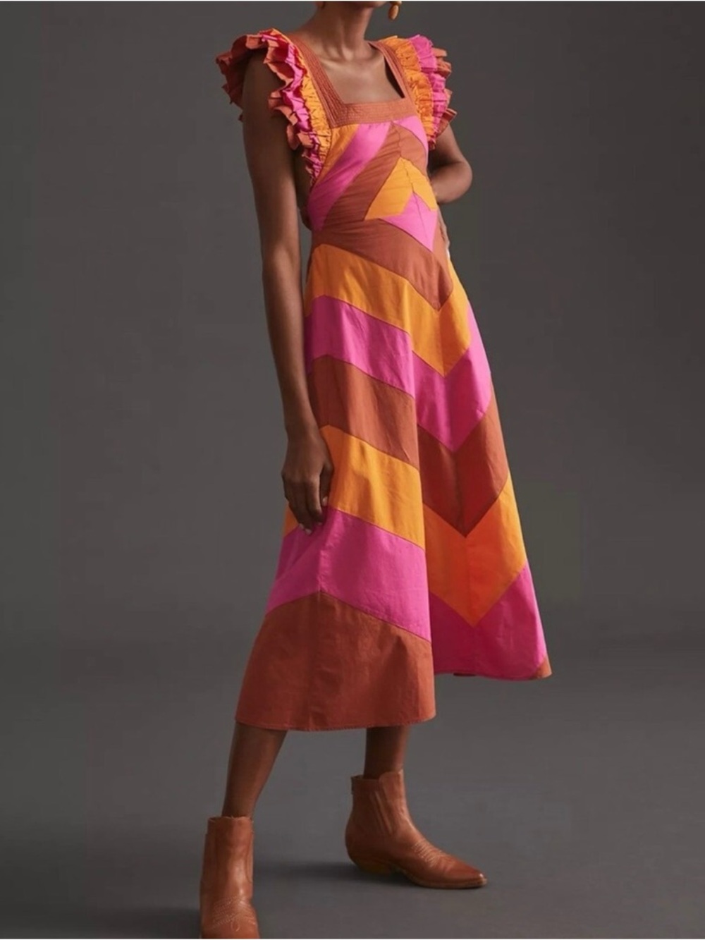 Love the Label Orange pink maxi dress amazing conditon